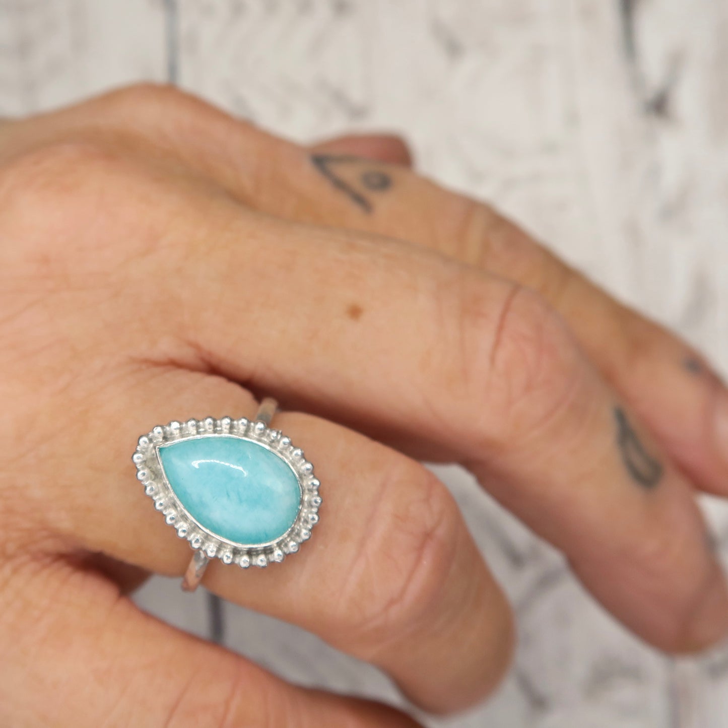 Amazonite Sterling Silver Ring