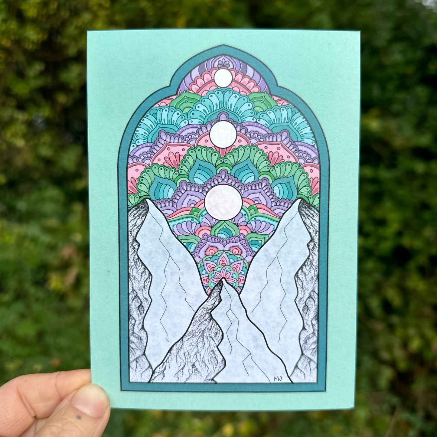 Mandala Mountain Postcard