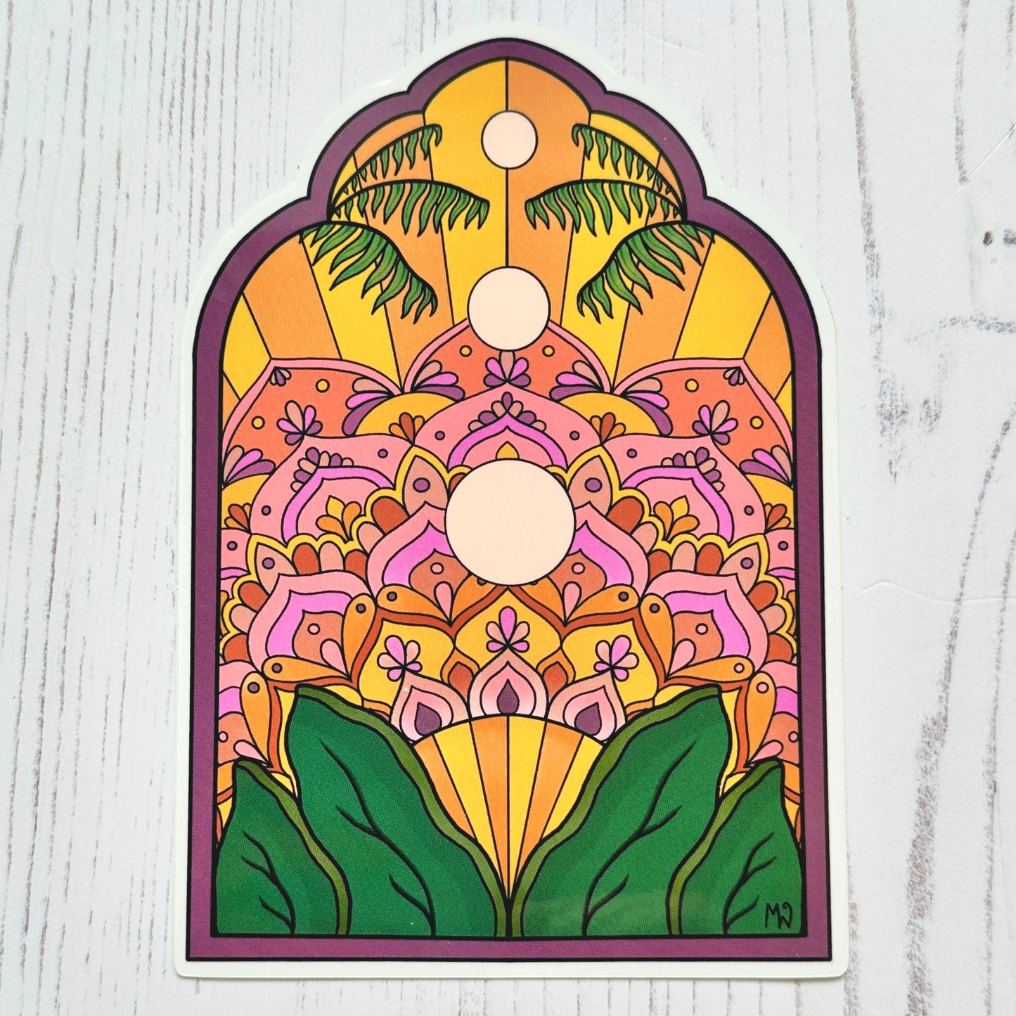 Mandala Sunrise Large Vinyl Sticker