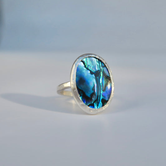 Ocean Spirit Sterling Silver Paua Ring