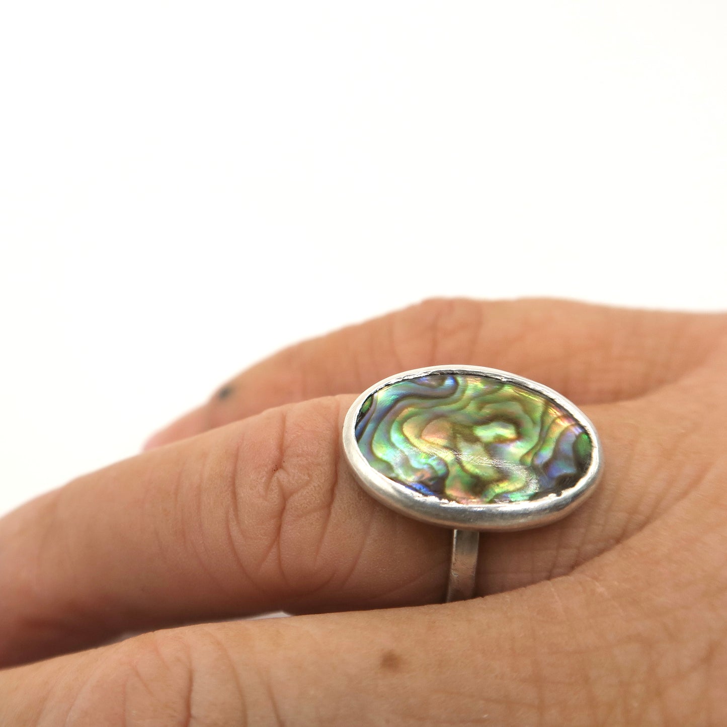 Paua Shell Sterling Silver Ring