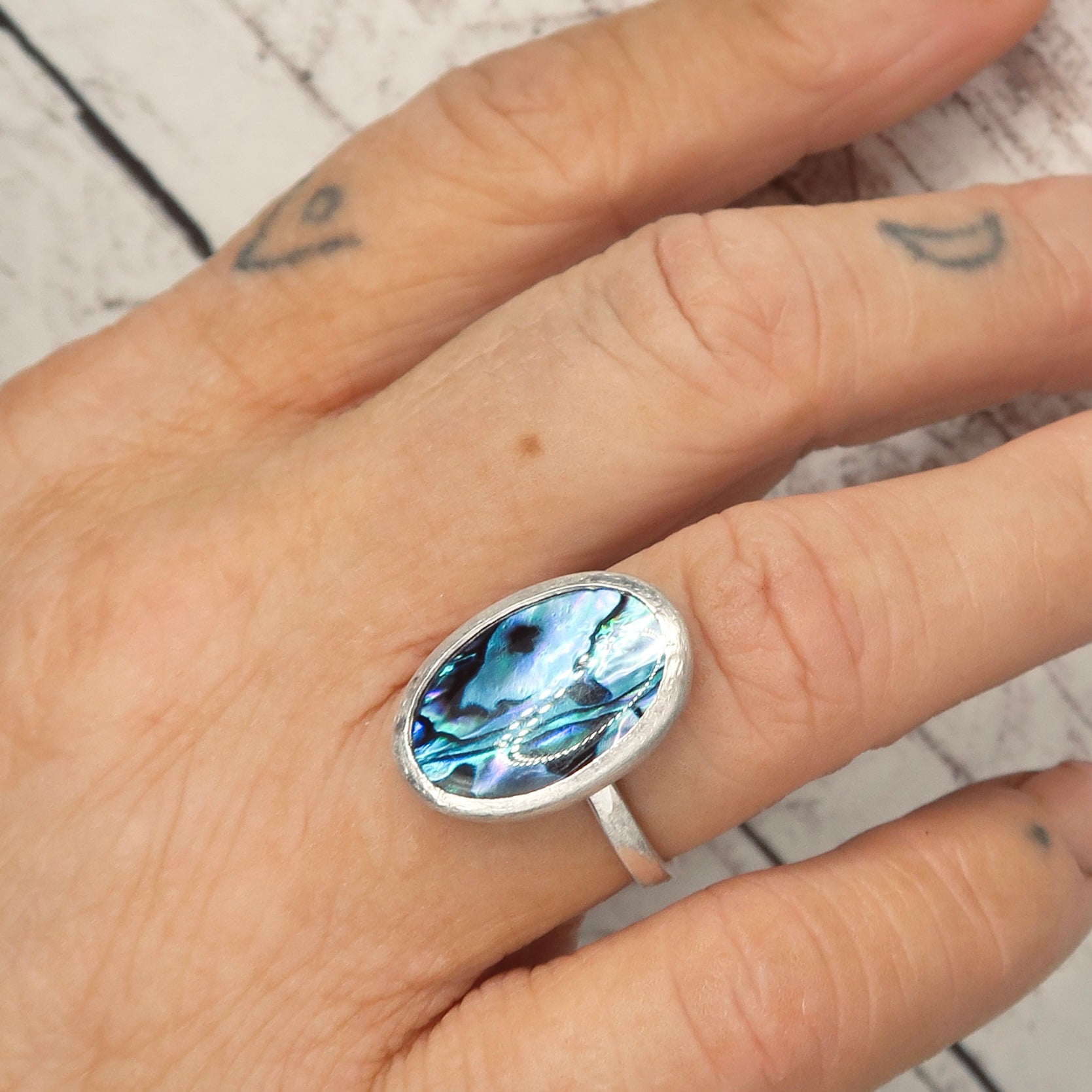 Ocean Spirit Sterling Silver Paua Ring