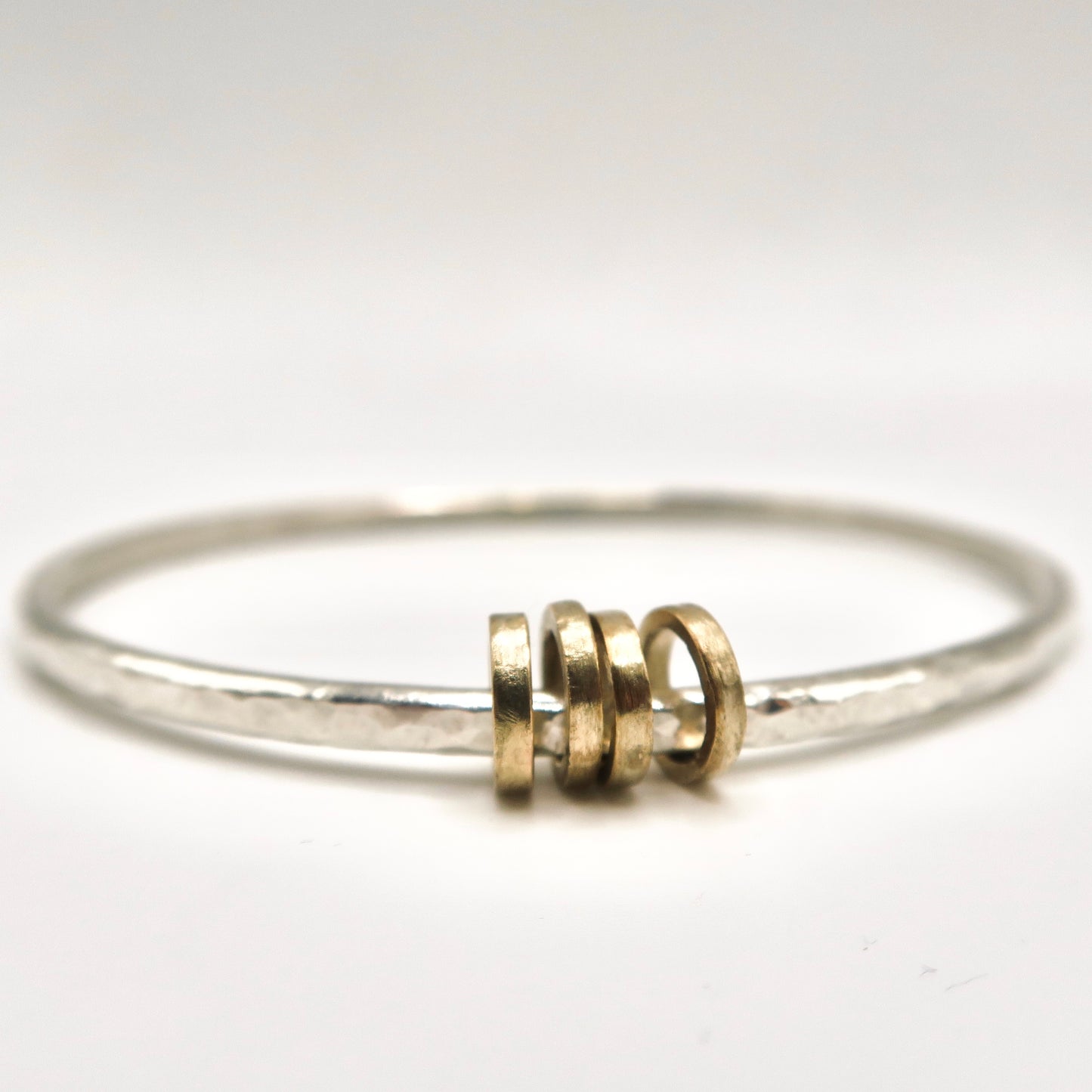 gold filled and sterling silver bangle