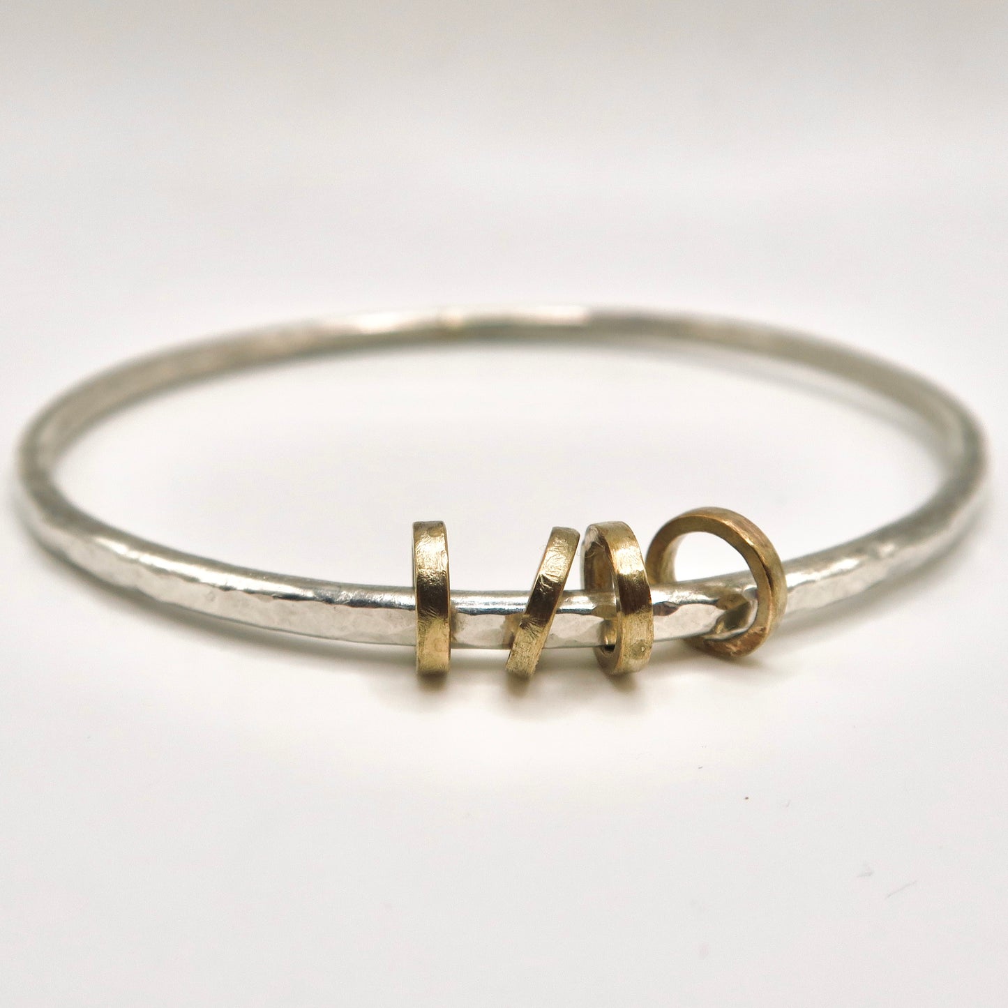 gold filled and sterling silver bangle