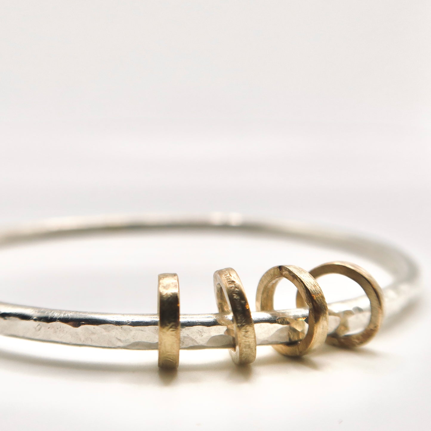 14kt gold filled and sterling silver fidget bangle