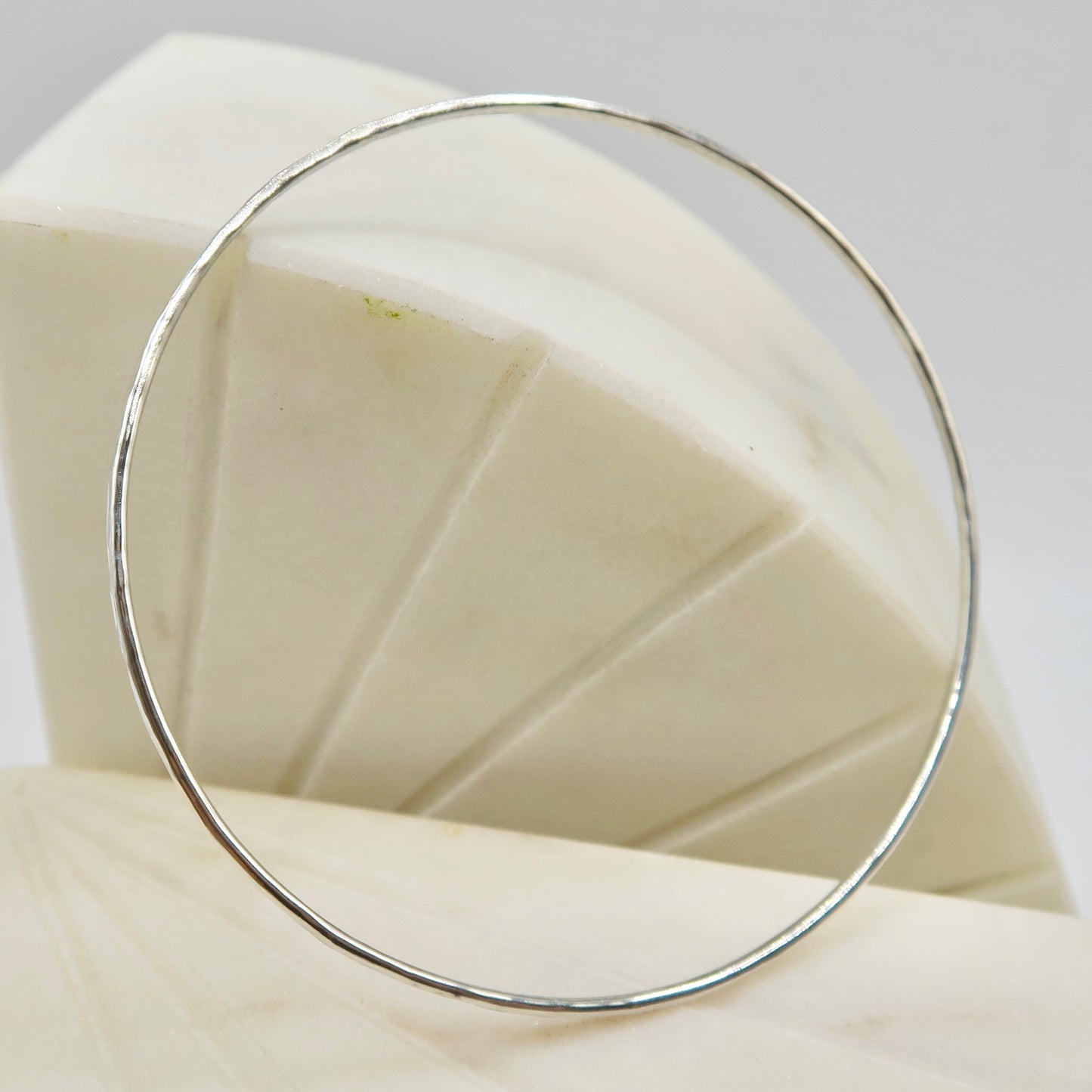 Sterling silver textured bangle