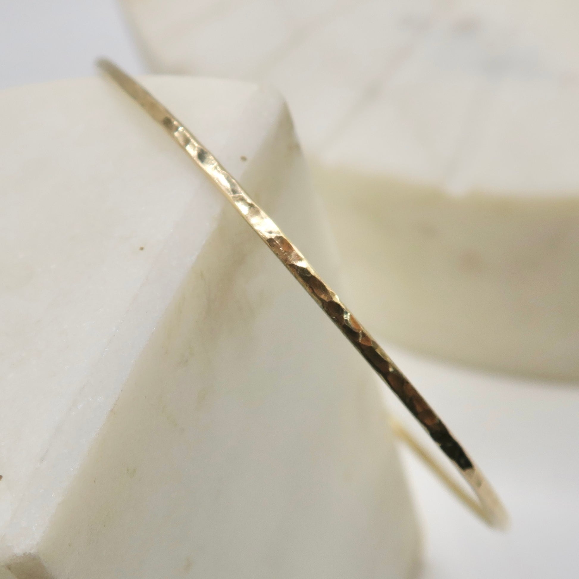 14kt gold filled textured bangle