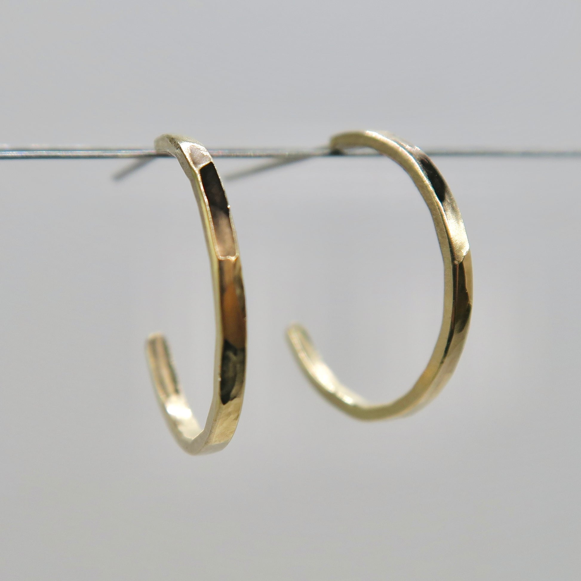 Textured 14kt Gold Filled Medium Hoop studs