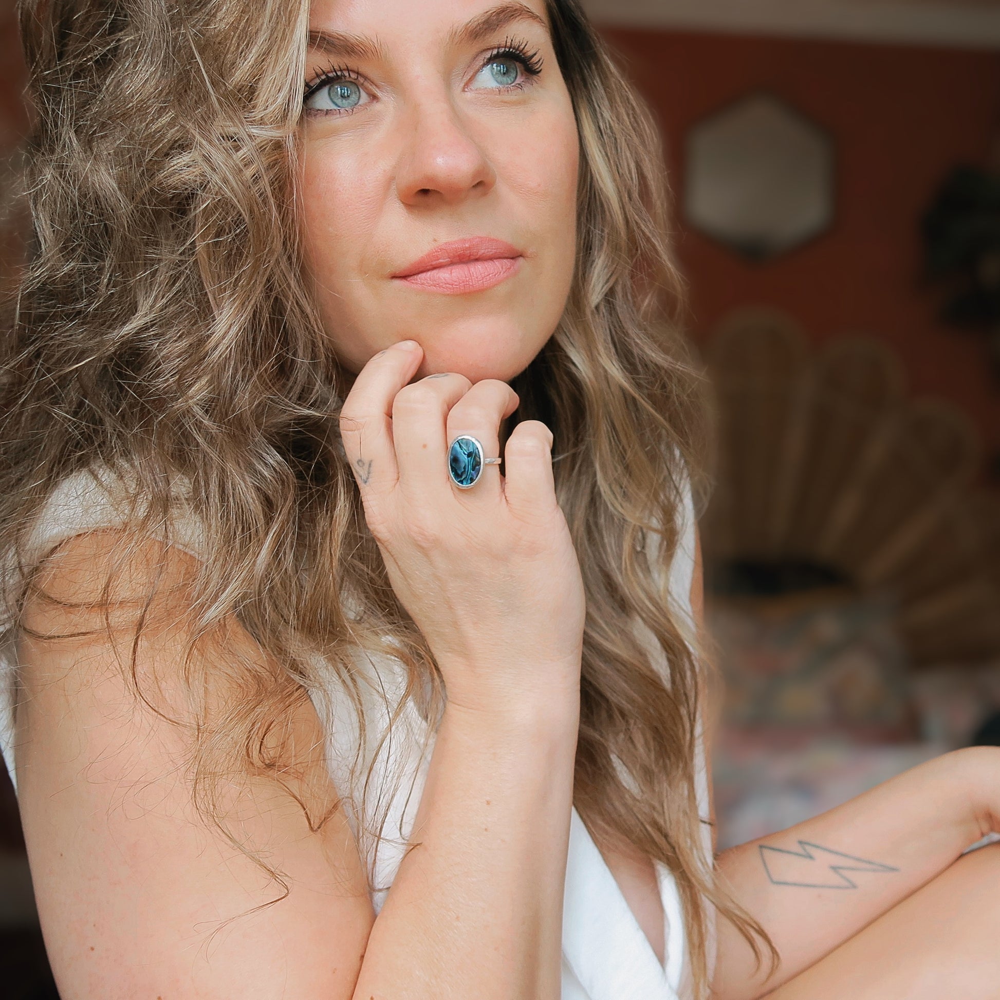 Ocean Spirit Sterling Silver Paua Ring