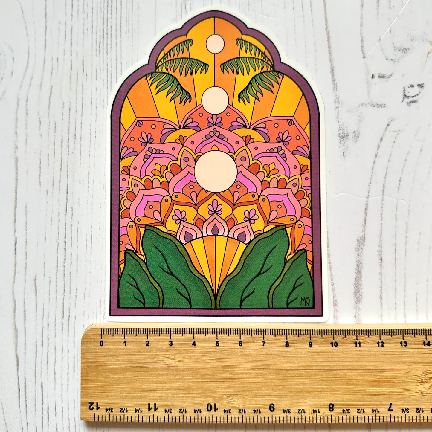 Mandala Sunrise Large Vinyl Sticker