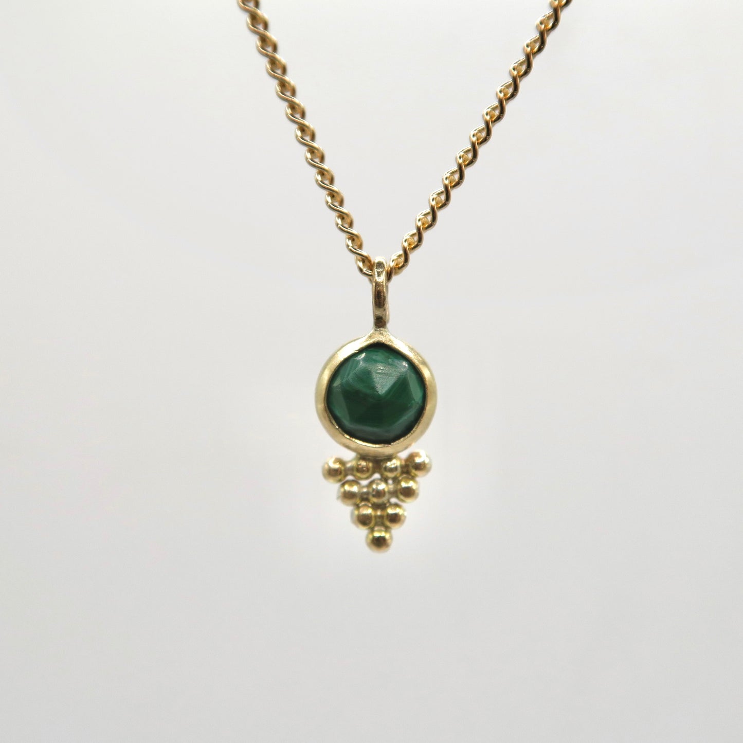 Malachite 14kt Gold Necklace