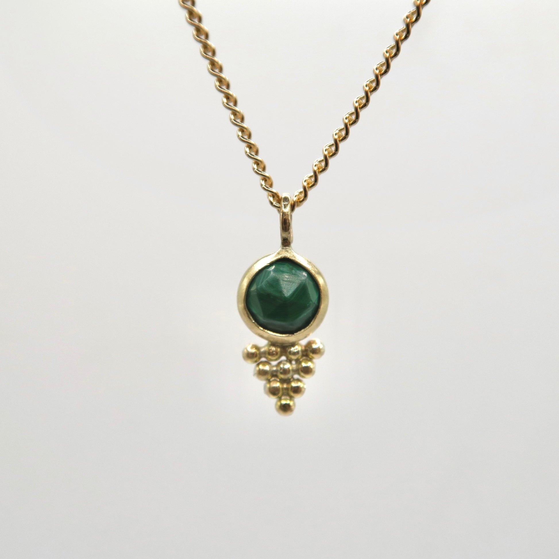 Malachite 14kt Gold Necklace