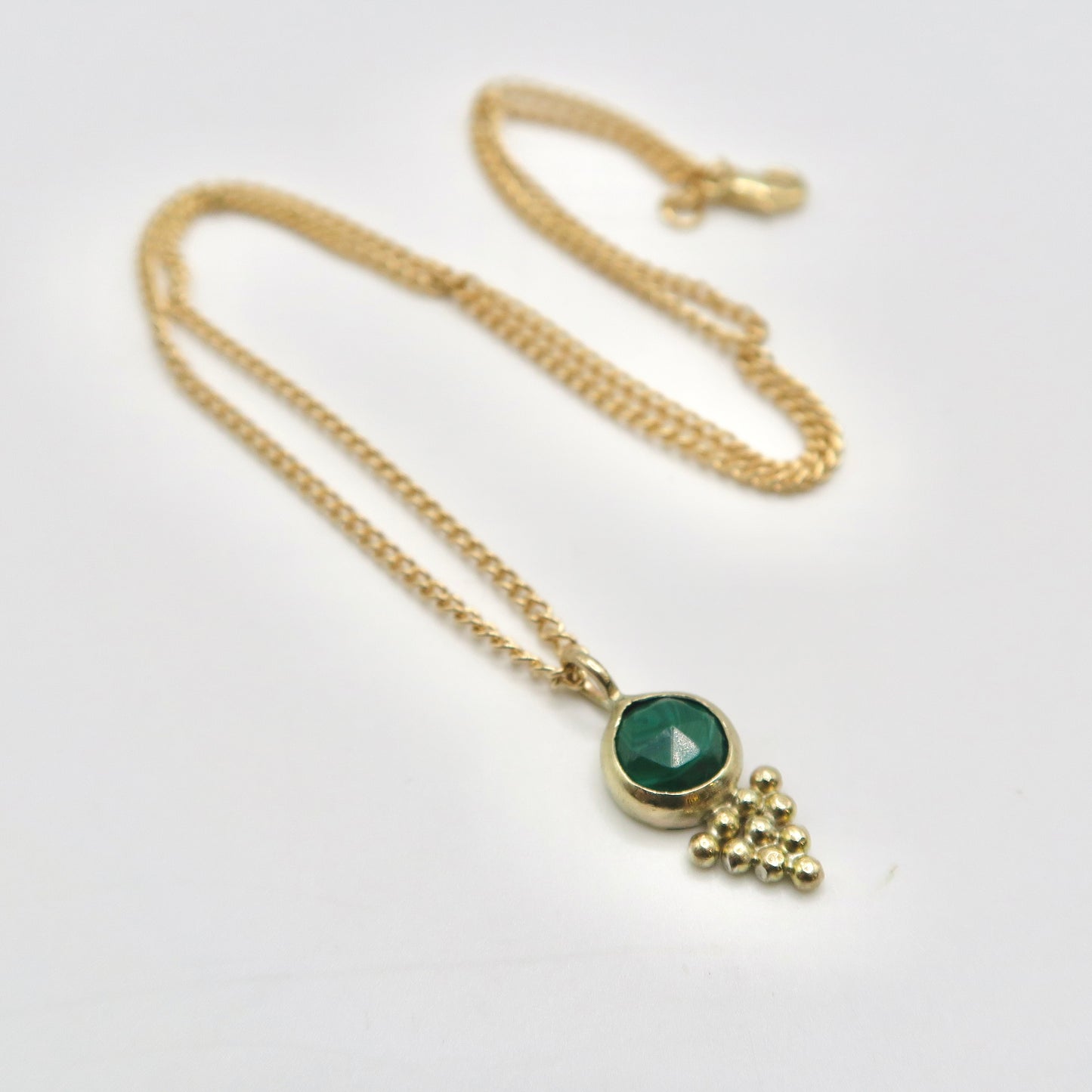 Malachite 14kt Gold Necklace