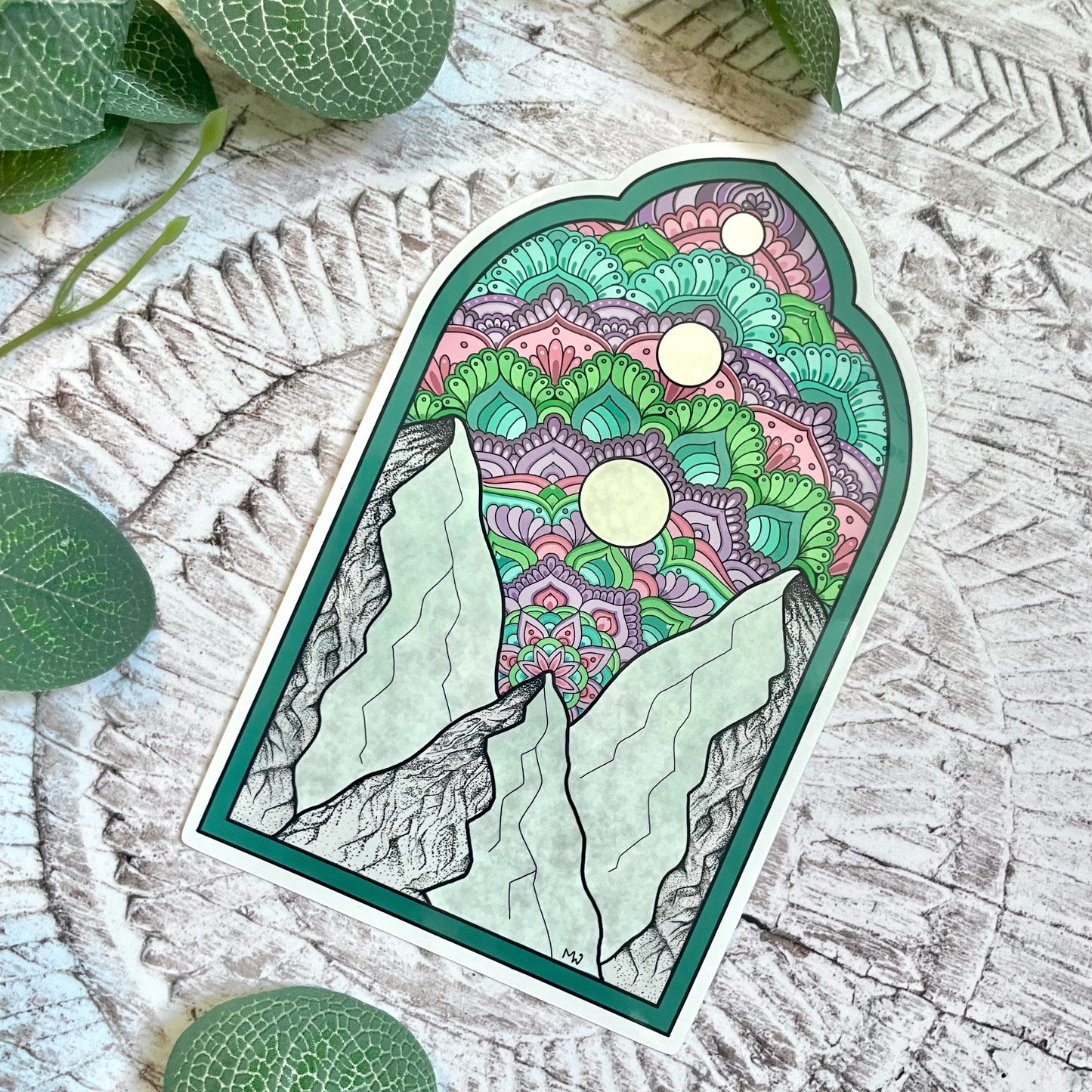 Mandala Mountain Large Vinyl Sticker