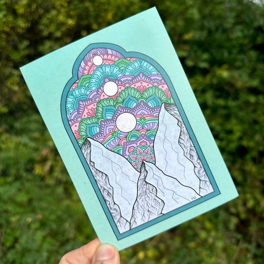 Mandala Mountain Postcard