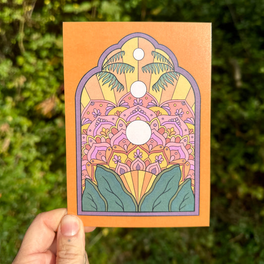 Mandala Sunrise Postcard